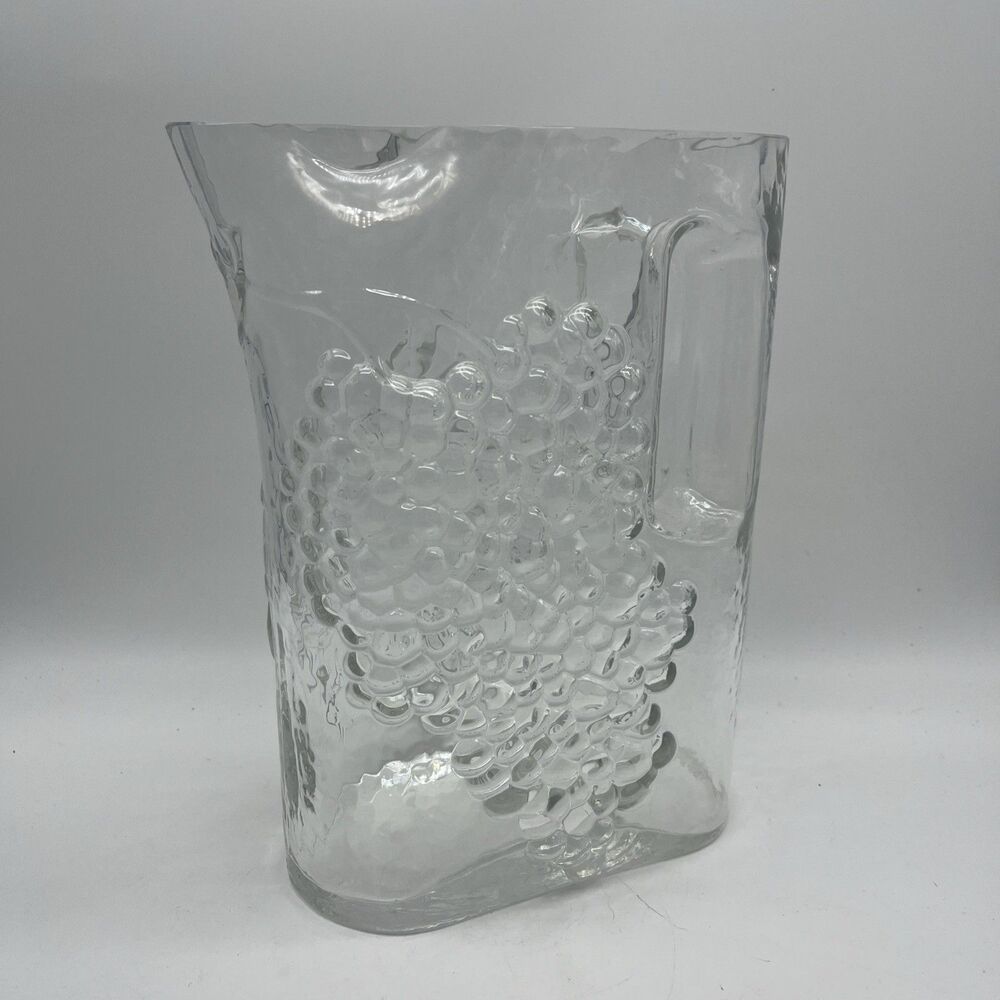 Vintage C.J. Riedel Crystal Grapes/Grapevine Pitcher